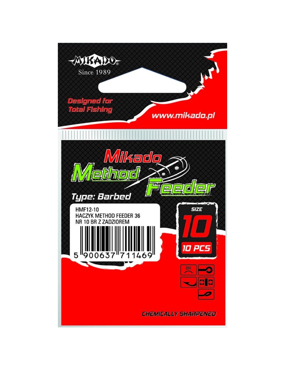Mikado Method Feeder W/Barb 8